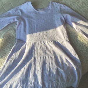 Girls Hanna Andersson Purple and Gold Polka Dot Dress